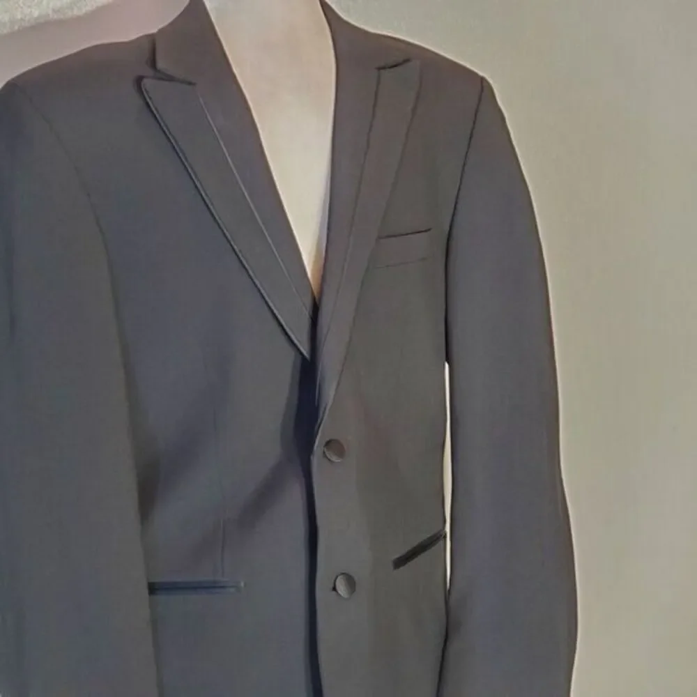 PERRI ELLIS GENO'S WOOL BLAZER BLACK LONG SLEEVE SIZE 35R